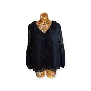 Kate Kasin blouse new top XL black